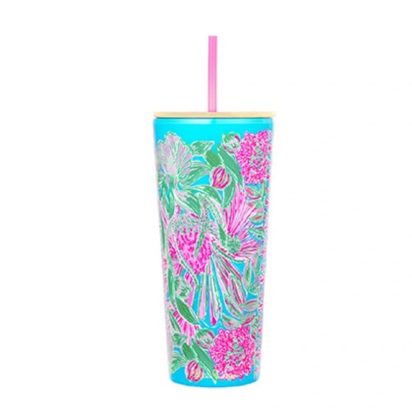 LILLY PULITZER‎ Coming in Hot Tumbler with Straw 24oz. - Picture 1 of 4